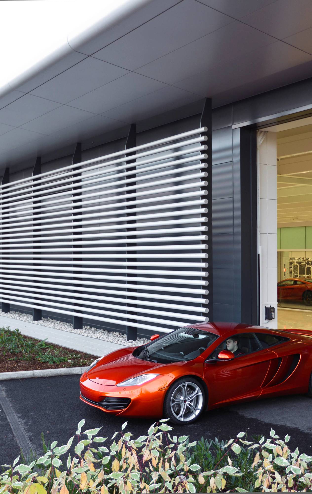 Aerial view of Mclaren production Centre And Mclaren Technology Centre