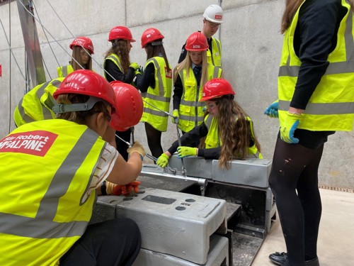 News / Social Value / Education / Students assembling STEM Bridge