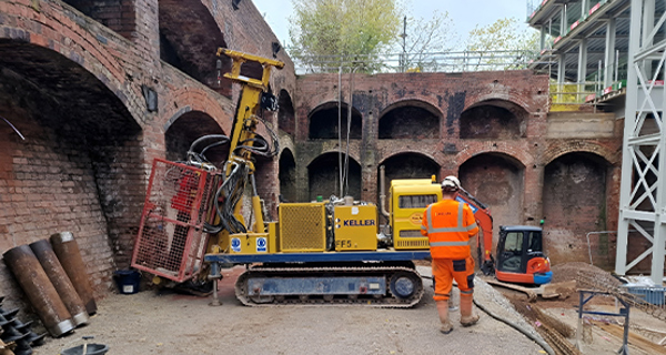 Pali Radice works being undertaken on the outside face of the tunnel.