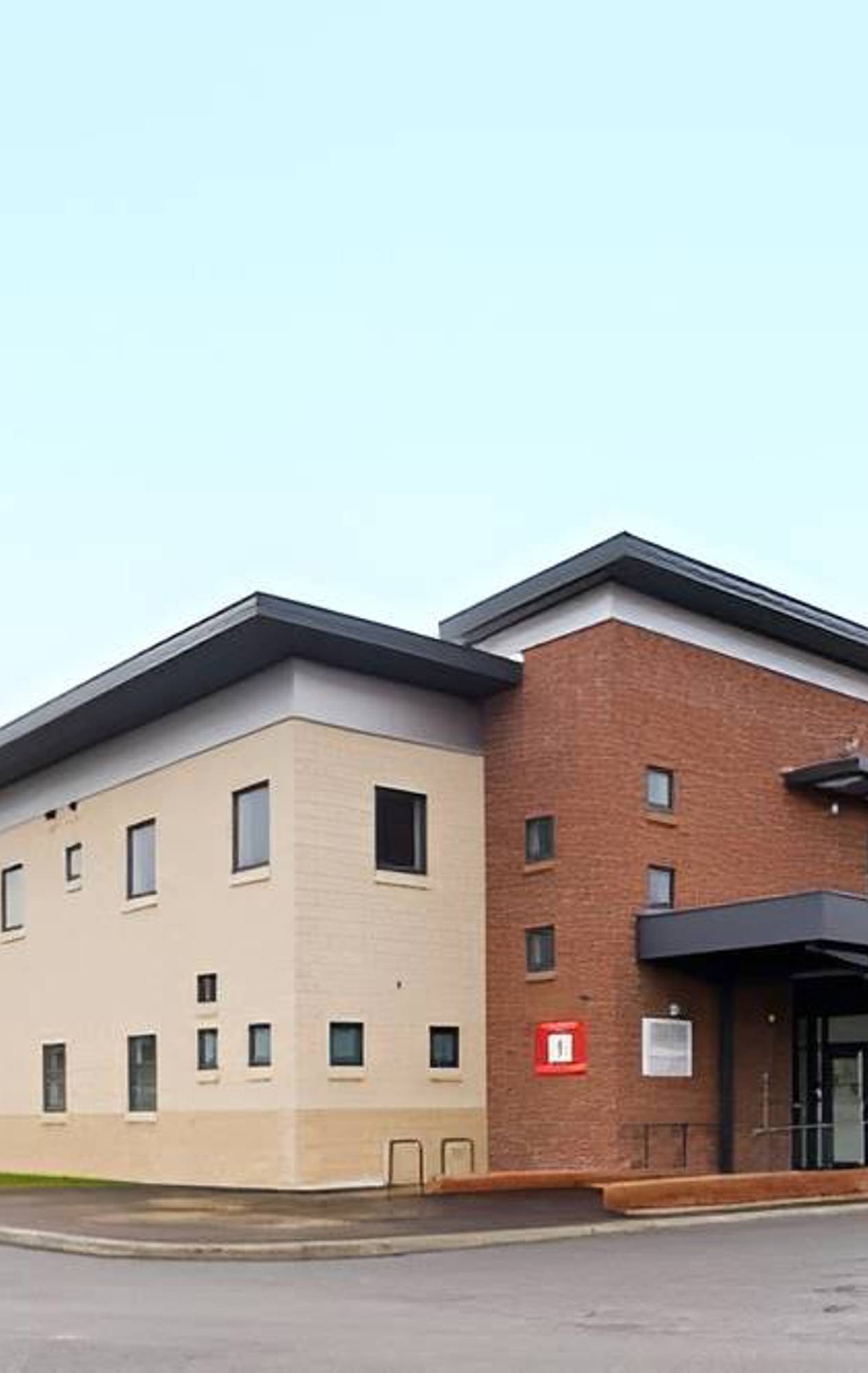 Rows of newly constructed modular accommodation blocks at Colchester Garrison
